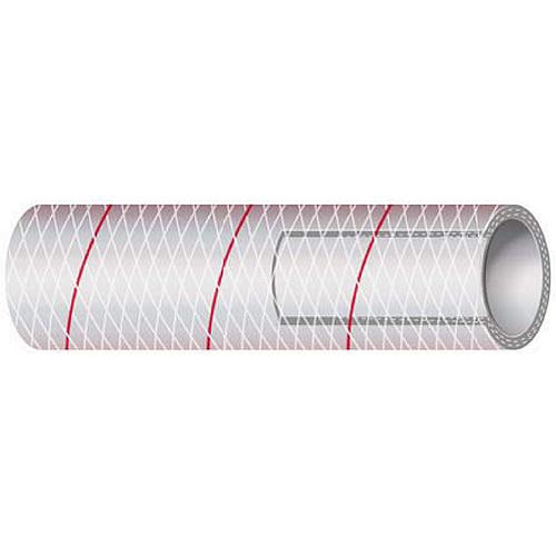 Shields Marine Hose Clear Reinforced Series 162 Pvc Tubing With Red Tracer - 16-162-1006 - 88-1621006F1